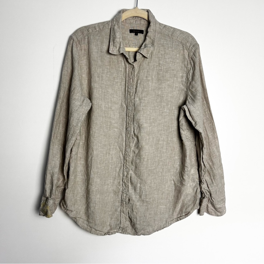 Quince linen button down top